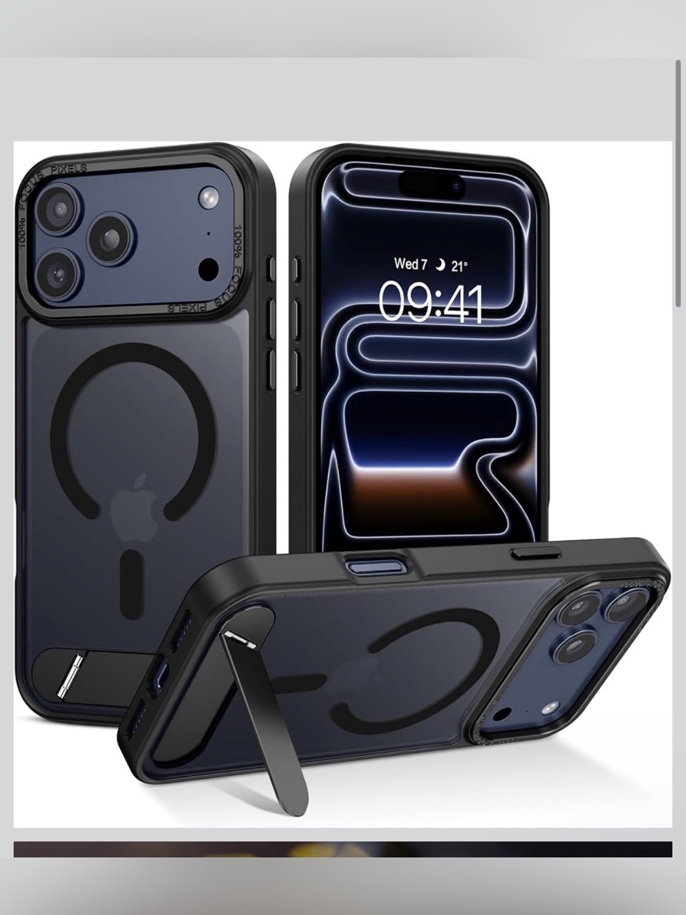 Apple Black MagSafe-Compatible iPhone Case with Kickstand